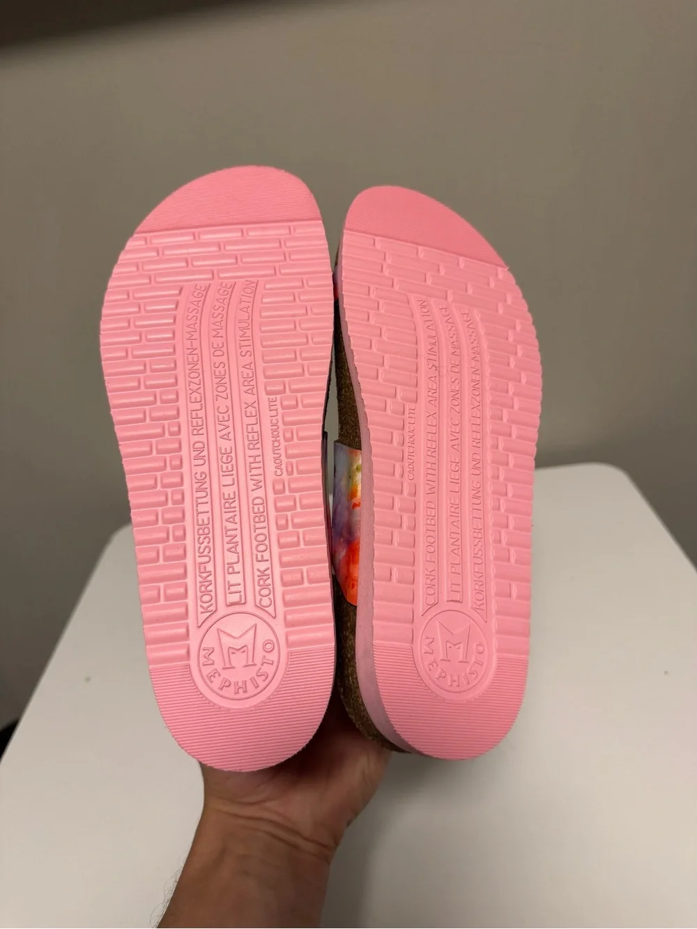 Mephisto Helen Leather Thong Sandals PINK LAGOON Women's EU 38 US 8